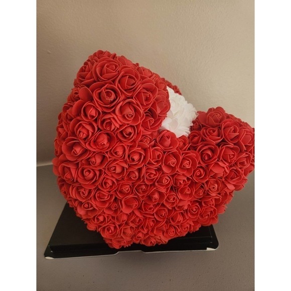 Madame Rosette Medium Rose Teddy Bear Styrofoam Roses Valentine's Day Gift - Picture 7 of 10